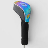 Moderne Luxus-Initialen-Monogramm Golf Headcover (angewinkelt)