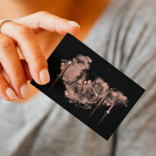 moderne Luxus-Laser-Künstler Rose Gold Typografie Visitenkarte