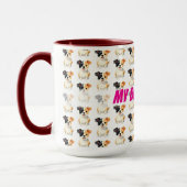 Moderne Luxus-Pflegesammlung für Hunde personalisi Tasse (Links)