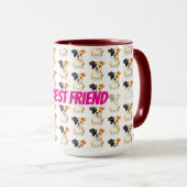 Moderne Luxus-Pflegesammlung für Hunde personalisi Tasse (VorderseiteRechts)