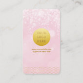 Moderne Luxus-Rosa-Bokeh-Bälle QR-Code Visitenkarte (Rückseite)