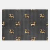 Moderne Luxus Schwarz und Gold Geschenkpapier Set (Vorderseite 3)