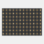 Moderne Luxus Schwarz und Gold Geschenkpapier Set (Vorderseite)