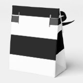 Moderne Luxus Schwarz-Weiß Streifen Muster Geschenkschachtel (Rückseite)