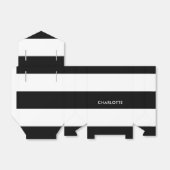 Moderne Luxus Schwarz-Weiß Streifen Muster Geschenkschachtel (Ungefaltet)