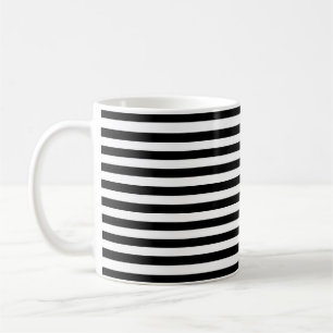 Moderne Luxus Schwarz-Weiß Streifen Muster Kaffeetasse