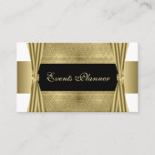 Moderne Luxus Schwarz-weiß und Gold geometrisch Visitenkarte (Vorderseite)