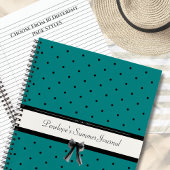 Moderne Luxus Teal Monogramm Sommer Reisetaschenbu Notizblock