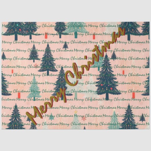 Moderne Luxus-Weihnachtsbäume Seidenpapier (Vorderseite)