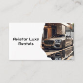 Moderne Luxusauto-Miet- und Vertriebs-QR-Code-Foto Visitenkarte (Vorderseite)