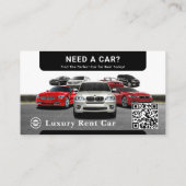 Moderne Luxusautovermietung | MINIMALISTISCH Visitenkarte (Rückseite)
