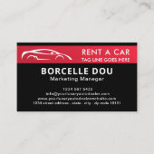 Moderne Luxusautovermietung | Minimalistische Visi Visitenkarte (Vorderseite)