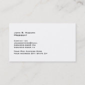 Moderne LuxusVisitenkarten Visitenkarte (Rückseite)