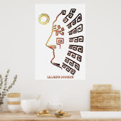 Moderne Machu Picchu-Silhouette Poster (Küche)