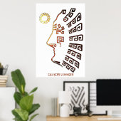 Moderne Machu Picchu-Silhouette Poster (Heimbüro)