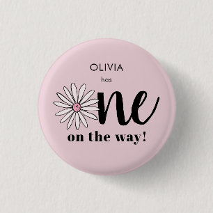 Moderne Mädchen-Baby-Party Daisy Floral Button