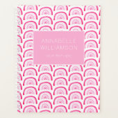 Moderne Mädchen Rosa Regenbogen Muster jährlich Planer (Vorderseite)