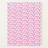 Moderne Mädchen Rosa Regenbogen Muster jährlich Planer (Rückseite)