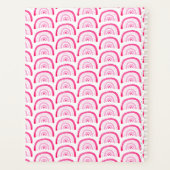 Moderne Mädchen Rosa Regenbogen Muster Planer (Rückseite)