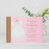 Moderne Mädchen-Tauftaufe-Einladung Einladung (Stehend Vorderseite)