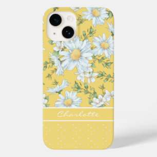 Moderne Mädchenhaft Chic Florales Punktmuster Pers Case-Mate iPhone 14 Hülle