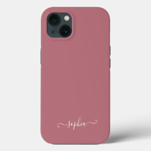 Moderne Mädchenhaft Rose Gold Rosa Chic Personalis iPhone 13 Hülle