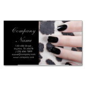 Moderne mädchenhafte Beauty-Nagelkünstlerin Magnetische Visitenkarte (Vorderseite)