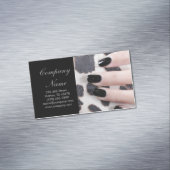 Moderne mädchenhafte Beauty-Nagelkünstlerin Magnetische Visitenkarte (Beispiel)