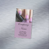 Moderne, mädchenhafte Beauty-Salon Magnetische Visitenkarte (Beispiel)