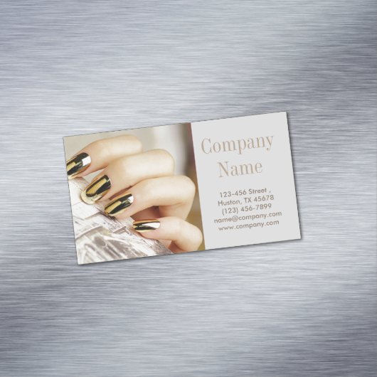 Moderne mädchenhafte Beauty-Salon Magnetische Visitenkarte (Beispiel)