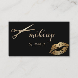 Moderne Mädchenhafte Elegante Glitzernde Lippen, S Visitenkarte