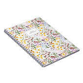 Moderne mädchenhafte, farbenfrohe Blume Notizblock (Rechte Seite)