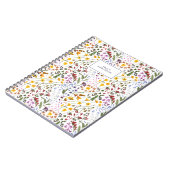 Moderne mädchenhafte, farbenfrohe Blume Notizblock (Linke Seite)