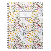Moderne mädchenhafte, farbenfrohe Blume Notizblock (Vorderseite)