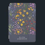 Moderne mädchenhafte, farbenfrohe Erstmarineblau iPad Mini Hülle<br><div class="desc">Moderne mädchenhafte farbenfrohe und marineblau personalisierte Initial-und Name einfach klassische Handy Gehäuse Design.</div>