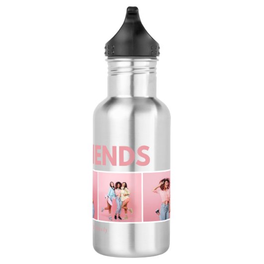 Moderne, mädchenhafte Multi-Foto-Skripte trendige  Edelstahlflasche (Rechts)