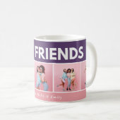 Moderne, mädchenhafte Multi-Foto-Skripte trendige  Kaffeetasse (VorderseiteRechts)