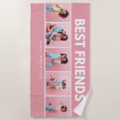 Moderne, mädchenhafte Multi-Foto-Skripte trendige Strandtuch (Vorderseite)