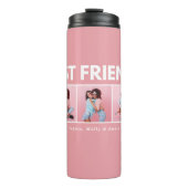 Moderne, mädchenhafte Multi-Foto-Skripte trendige  Thermosbecher (Vorderseite)