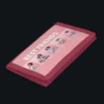 Moderne, mädchenhafte Multi-Foto-Skripte trendige  Tri-fold Geldbeutel<br><div class="desc">Lass,  dass die besondere Person weiß,  dass sie die besten Freunde sind mit diesem modernen minimalen Typografie-Design,  fügen Sie Ihre eigenen Multi-Fotos. Schönes nachdenkliches Geschenk. Farben können geändert werden.</div>