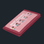 Moderne, mädchenhafte Multi-Foto-Skripte trendige  Tri-fold Geldbeutel<br><div class="desc">Lass,  dass die besondere Person weiß,  dass sie die besten Freunde sind mit diesem modernen minimalen Typografie-Design,  fügen Sie Ihre eigenen Multi-Fotos. Schönes nachdenkliches Geschenk. Farben können geändert werden.</div>