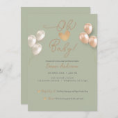 Moderne Magensonde neutrale Babydusche Einladung (Vorne/Hinten)