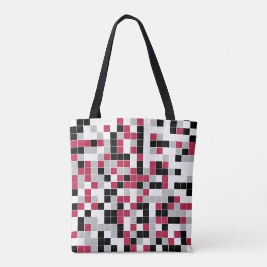 Moderne Magenta Geometric Tasche (Rückseite)