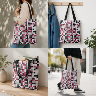 Moderne Magenta-Geometrie Tasche