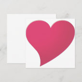 Moderne Magenta rosa große Herz Valentinische Tage (Vorne/Hinten)