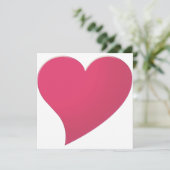 Moderne Magenta rosa große Herz Valentinische Tage (Stehend Vorderseite)