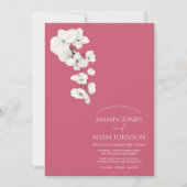 Moderne Magenta Rosa Orchideen Blume Hochzeit Einladung (Vorderseite)