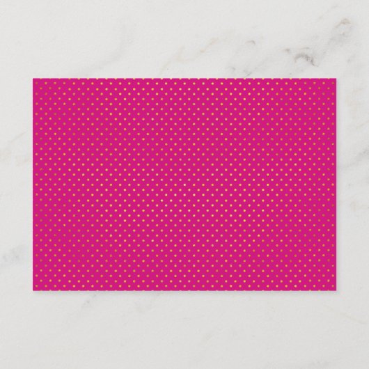 Moderne magenta tropische Blätter Hochzeitsdetails Begleitkarte (Rückseite)