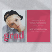 Moderne Magenta Typografie Foto Abschluss Ankündigung