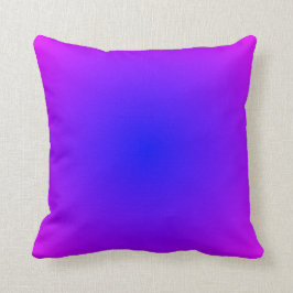 Moderne Magenta und helle blaue Radialgradient Kissen